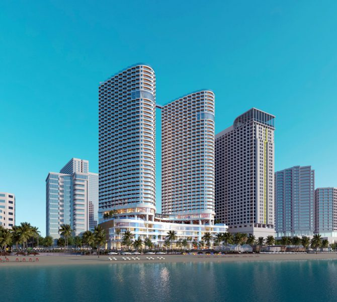 Phối cảnh dự án Beau Rivage nhìn từ biển